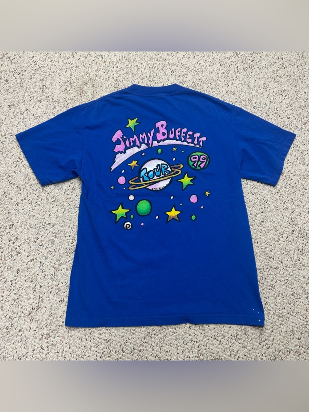Jimmy Buffet Beach House And The Moon 1999 Tour Shirt Men’s L Blue Vintage 90s - Picture 7 of 9
